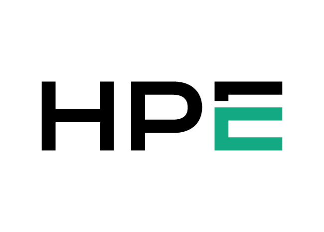 Logo de HPE Hewlett Packard - patrocinador premium